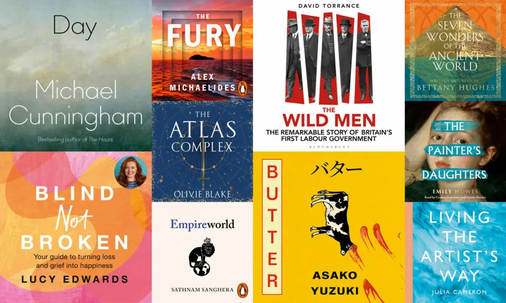 A collage of ten audiobook covers the xigxag team are looking forward to enjoying in 2024
