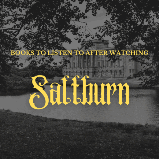 Gothic house, with wording books to listen to after watching Saltburn