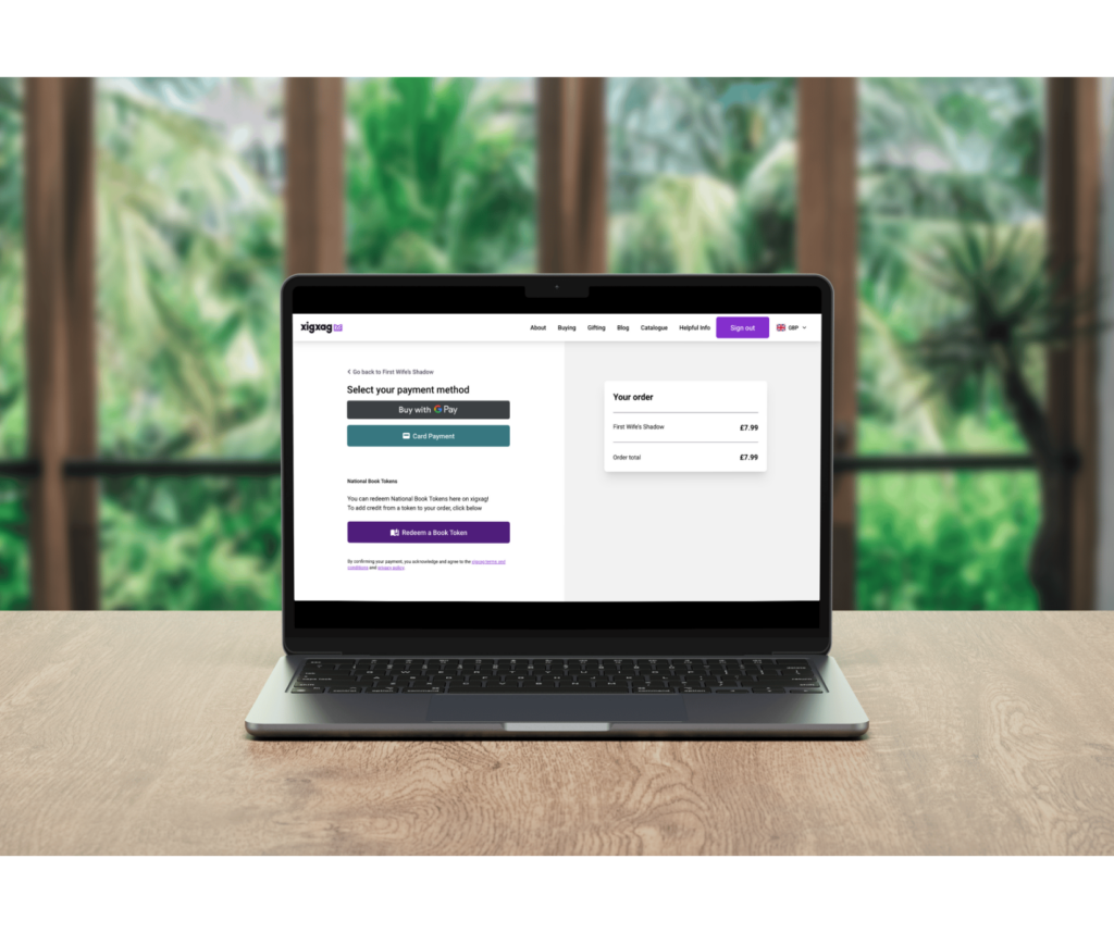 xigxag website showing how to redeem National Book Tokens