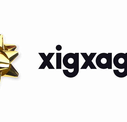 gold metallic bow next to xigxag logo