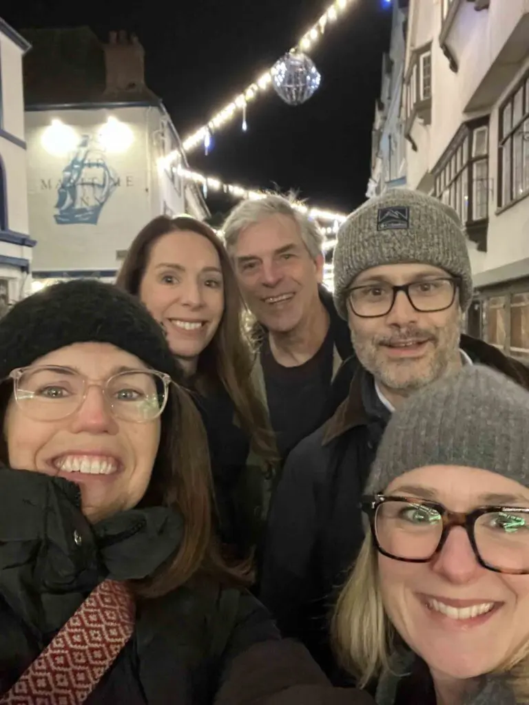 xigxag team bundled up for the cold in the Barbican in Plymouth 2024