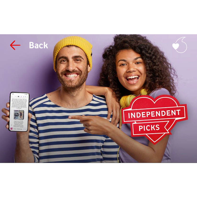 xigxag featured in Vodafone's VeryMe app Independent Picks